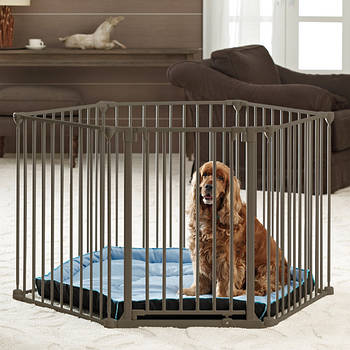 Savic Dog Park de luxe Савік Догпарк Делюкс вольєр манеж 6 панелей (1 од-62х75см) для цуценят сірий (3289)+лежак