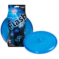 Flamingo Frisbee+LED ФЛАМИНГО ФРИCБИ с LED подсветкой резиновая игрушка для собак 20 см