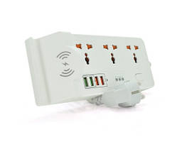 Мережевий фільтр Voltronic (BKL-20/18765) 3 розетки, 4 USB, 2 м, White