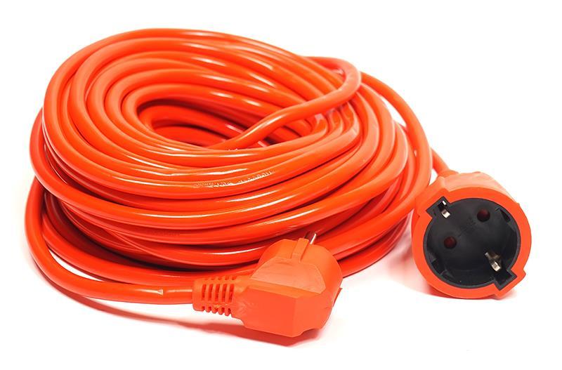 Подовжувач PowerPlant (PPCA16M20S1L) 1 розетка, 20 м, морозостійкий, жовтогарячий
