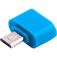 Адаптер Dengos OTG USB-microUSB Blue (ADP-008-BLUE)