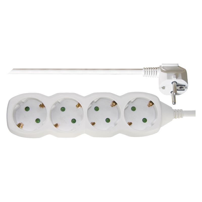 Фільтр живлення Emos (P0423) 4 розетки, 3 м, White