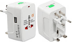 Адаптер XoKo WC-010 на EU з USB White (WC-010-WH)