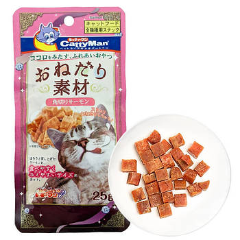 CattyMan Salmon Bits Кеттімен ЛОСОСЬ шматочки філе ласощі для котів 0.025кг