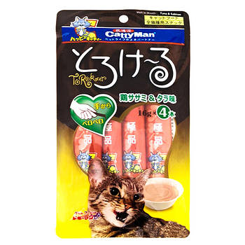 CattyMan Tuna&Salmon Кеттімен ТУНЕЦЬ ЛОСОСЬ рідкі ласощі для котів 0.064кг