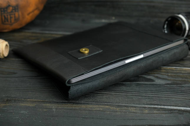 Чохол для MacBook Дизайн №20 з натуральної шкіри колір Чорний, фото 1