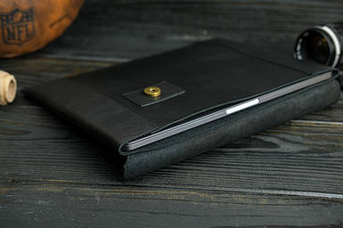 Чохол для MacBook Дизайн №20 з натуральної шкіри колір Чорний