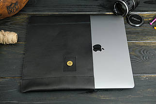 Чохол для MacBook Дизайн №20 з натуральної шкіри колір Чорний, фото 2