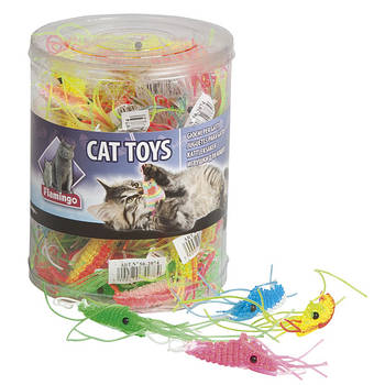 Flamingo Plastic Shrimp ФЛАМІНГО КРЕВЕТКА іграшка для котів 1.5х6 см