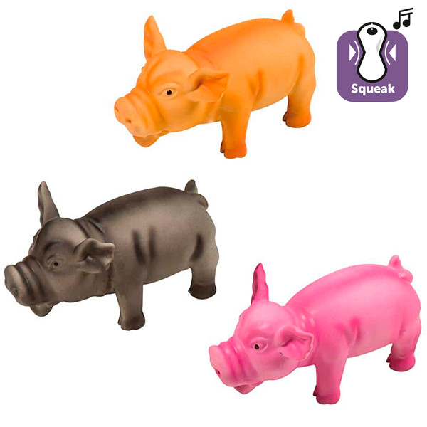 Flamingo Swine ФЛАМІНГО іграшка для собак порося хрюкаючий латекс 17х7х7 см, фото 1
