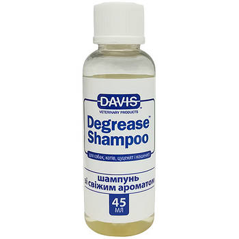 Davis Degrease Shampoo ДЕВІС ДЕГРІС знежирюючий шампунь для собаккотів 0.045л