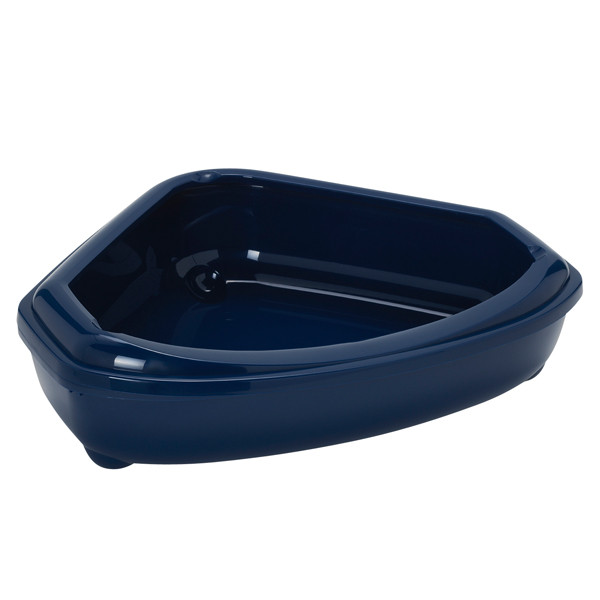 Moderna МОДЕРНА КОЗІ туалет для котів кутовий з бортиком 55х45х14 см Чорничний, фото 1