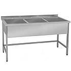 Трьохсекційна мийка 1800х700х850 мм, чаша глибиною 350 мм, мийна ванна кухонна, нержавіюча професійна мийка для кухні, фото 2