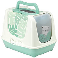 Moderna Trendy Cat Eden закрытый туалет для котов c угольным фильтром и совком зеленый 49.97х39.08х38.91см