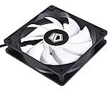 Вентилятор ID-Cooling FL-12025, 120 x 120 x 25 мм, 3-pin, чорний із білим, фото 4