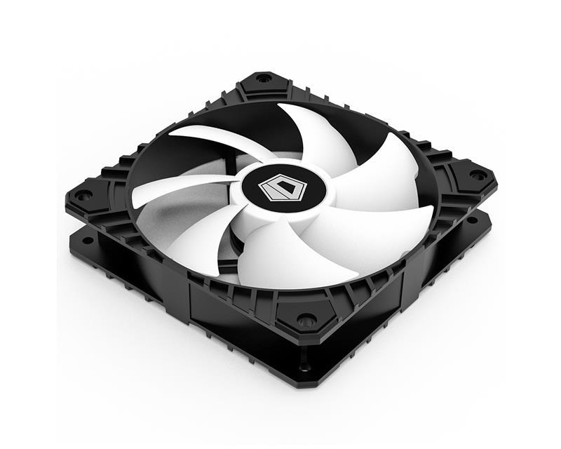 Вентилятор ID-Cooling WF-12025-SD-W, 120x120x25 мм, 3-pin, чорний із білим