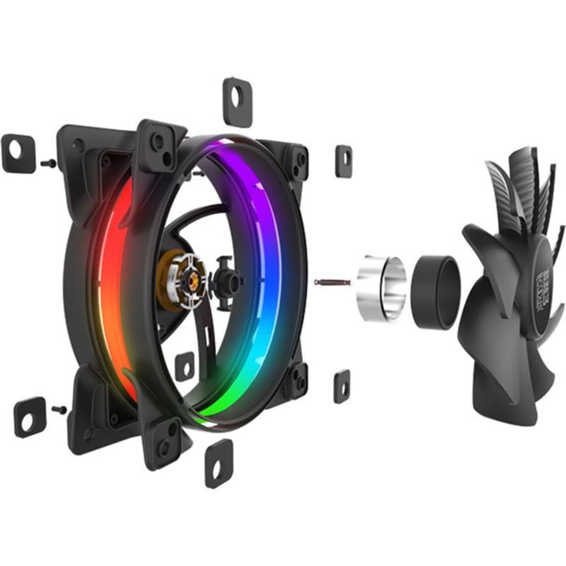 Вентилятор PCCooler Corona FRGB 3in1; 120х120х25 мм, 4-pin