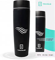 Термопляшка Tavialo 460 мл матовий чорний + 2 ущільнювальні кільця (190460101)