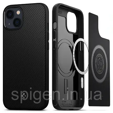 Чохол Spigen для iPhone 13 - Mag Armor (сумісний з MagSafe) Matte Black, фото 1