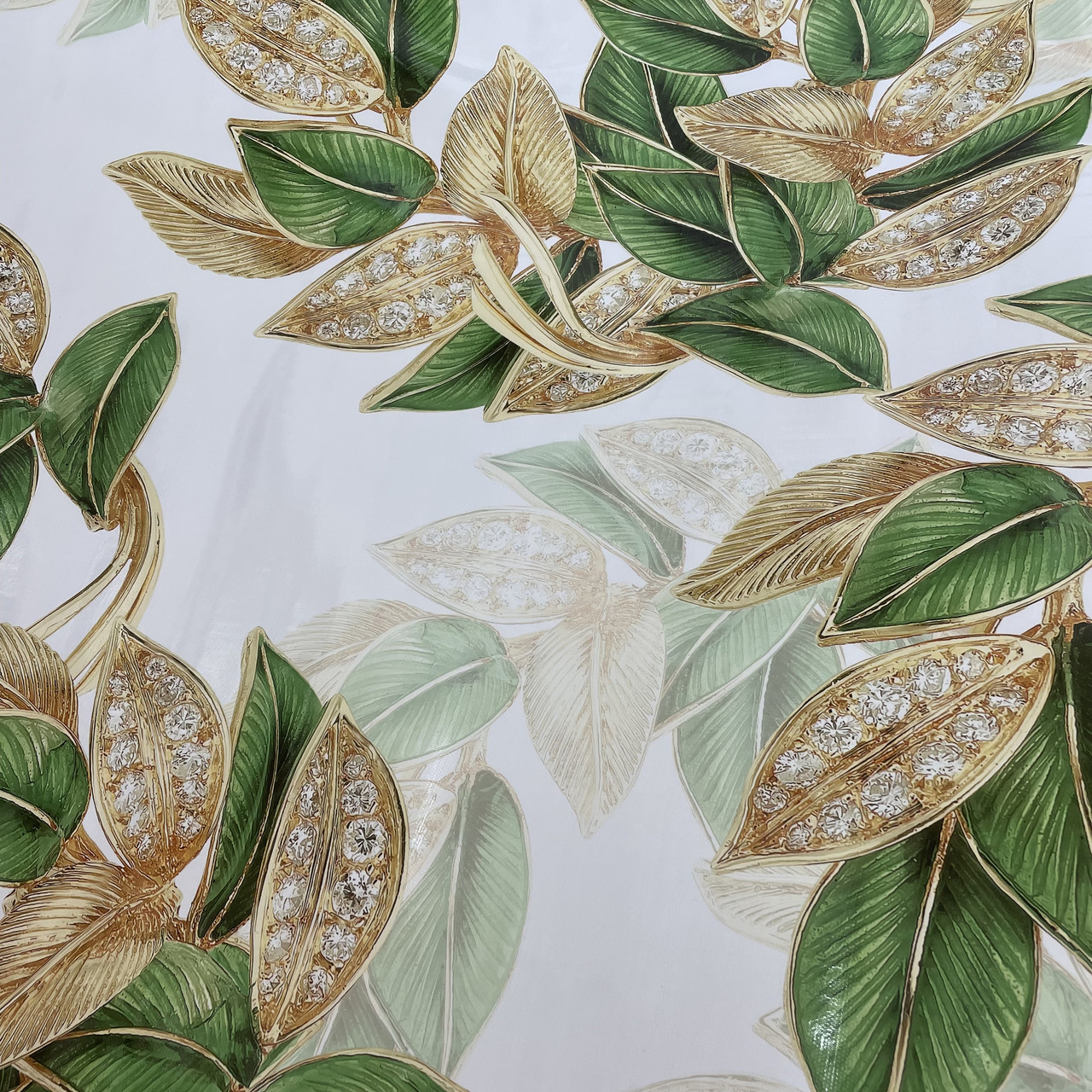 Клейонка з яскравим принтом на кухонний стіл на тканинній основі