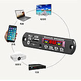 Mp3 модуль з bluetooth 5.1, FM радіо, microSD, USB, мікрофон, чорний колір, фото 4