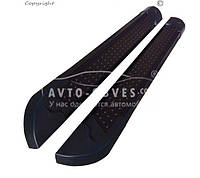 Алюминиевые подножки Opel Mokka - style: BMW цвет: черный
