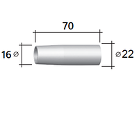 145.D011 Газовое сопло D 16/22/67