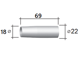 145.D014 Газове сопло D 18/22/69