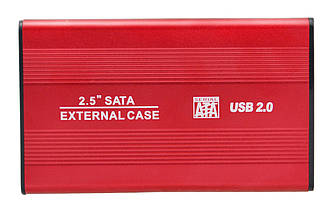 Зовнішня кишеня для HDD 2.5" SATA USB 2.0 Red (4344)