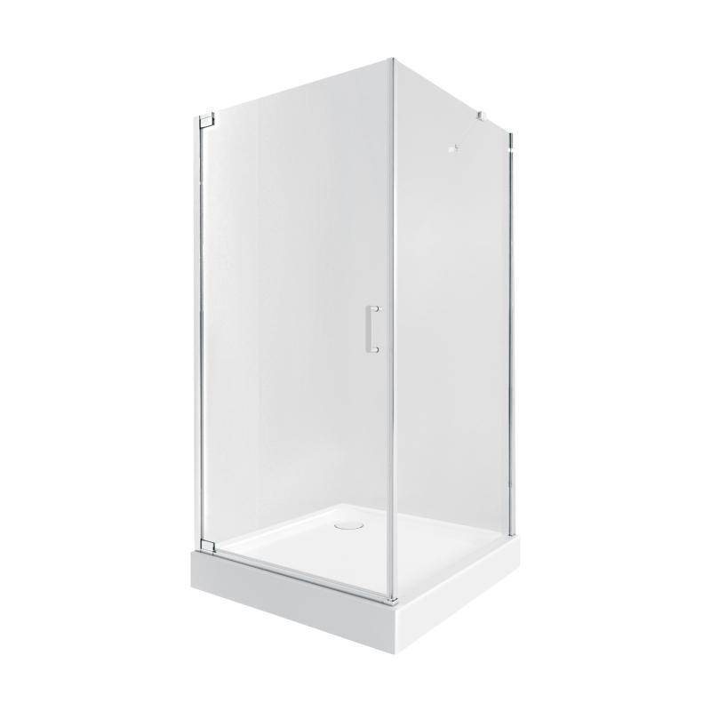 Душевая кабина Qtap Aquarius BLA1099SC6 90x90 см, стекло Clear 6 мм, без поддона(профиль черный)