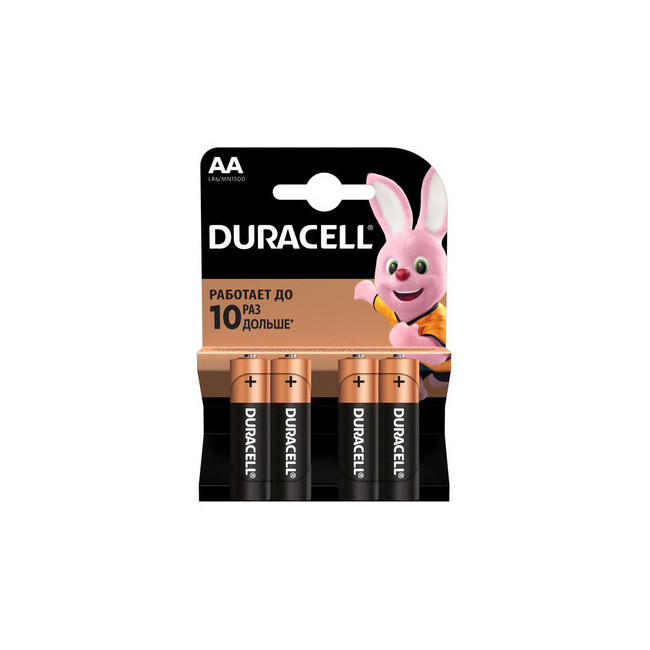 Пальчикові батарейки Duracell АА LR06 1.5V 4 шт, фото 1