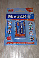 Аккумулятор MastAK Ni-Cd AA/R6 1.2V 800mAh (2шт)