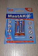 Аккумулятор MastAK Ni-Cd AA/R6 1.2V  800mAh (2шт)