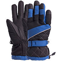 Перчатки горнолыжные женские Zelart Snow Gloves 7133 размер S-M Black-Blue