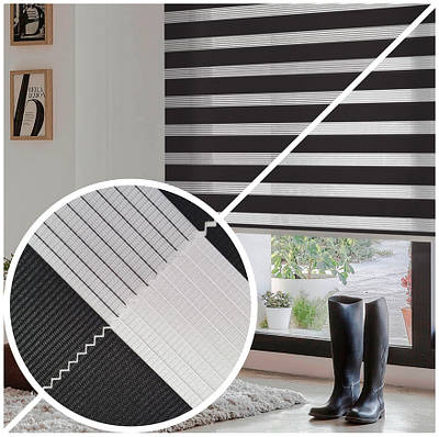 Нова чорна тканина для рулонних штор День-Ніч тепер доступна з білою та чорною сіткою.