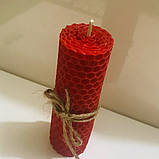 Свічка Eternita з натуральної вочини червона 13 см, фото 2