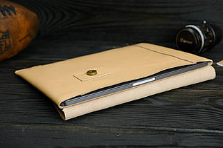 Шкіряний чохол для MacBook Air 13" (2018-2021), Дизайн №20, натуральна шкіра Grand, колір Бежевий, фото 5