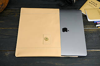 Шкіряний чохол для MacBook Air 13" (2018-2021), Дизайн №20, натуральна шкіра Grand, колір Бежевий, фото 3
