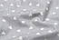 Бязь з білими рідкими сердечками 10 мм на світло-сірому фоні (№805а), фото 5