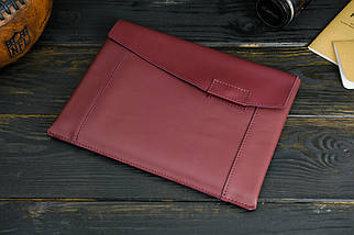 Шкіряний чохол для MacBook Air 13" (2018-2021), Дизайн №20, натуральна шкіра Grand, колір Бордо, фото 2