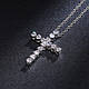 Підвіска кулон Хрестик кристали з камінням цирконій стерлінгове срібло хрестик, фото 3