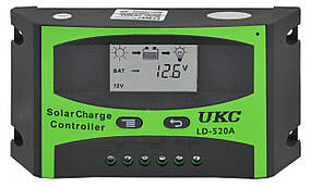 Сонячний контролер UKC LD-520A на 20A (контролер для сонячної батареї) (2816)