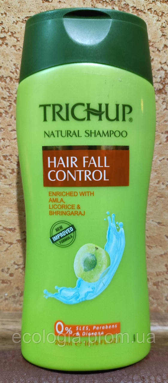 Тричуп Шампунь від випадіння волосся 200 мл Trichup Hair Shampoo fall control Зміцнює Очищає, Освіжає, Індія