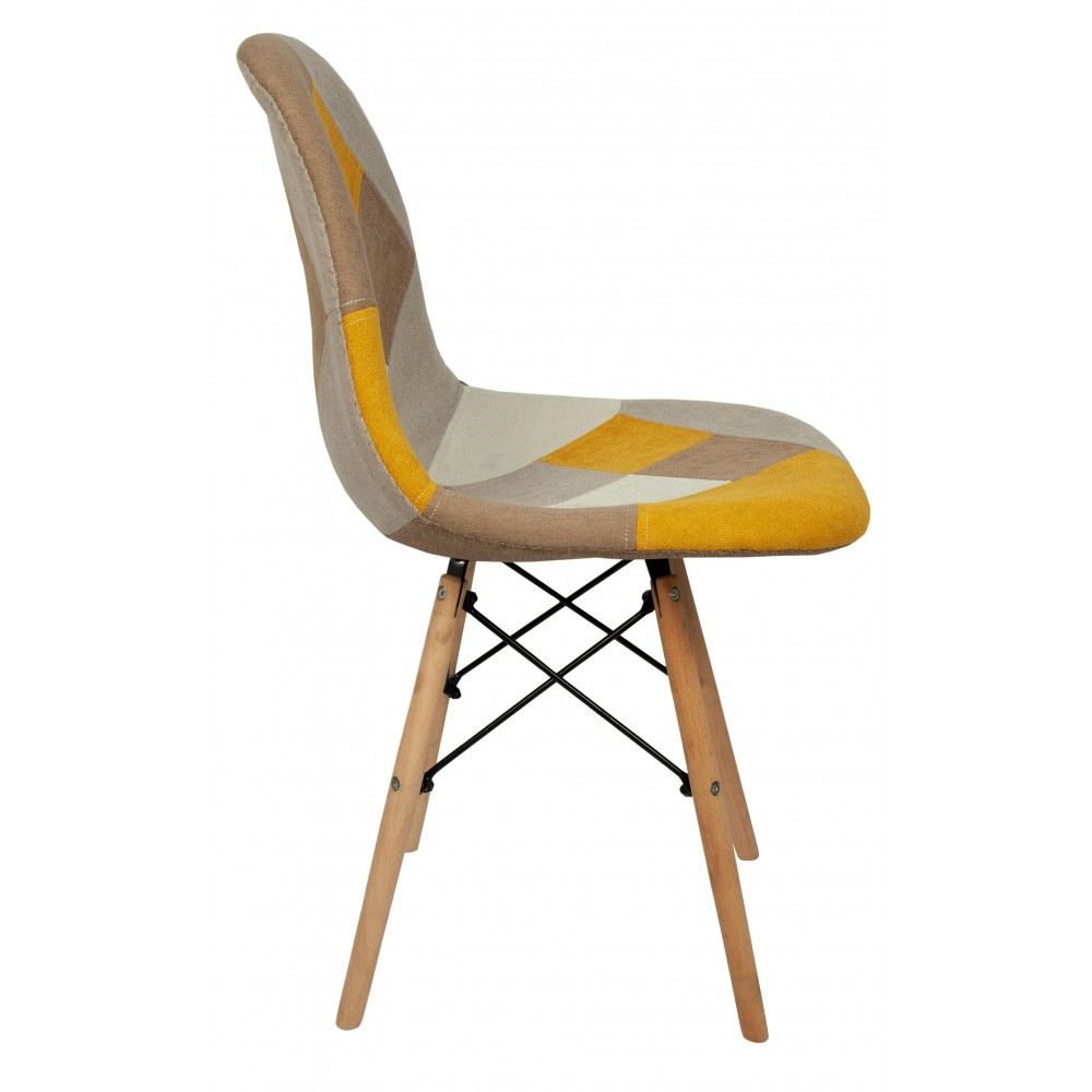 Кресло Bonro В-439 PW03 PATCHWORK с деревянными ножками - фото 3 - id-p1549169801