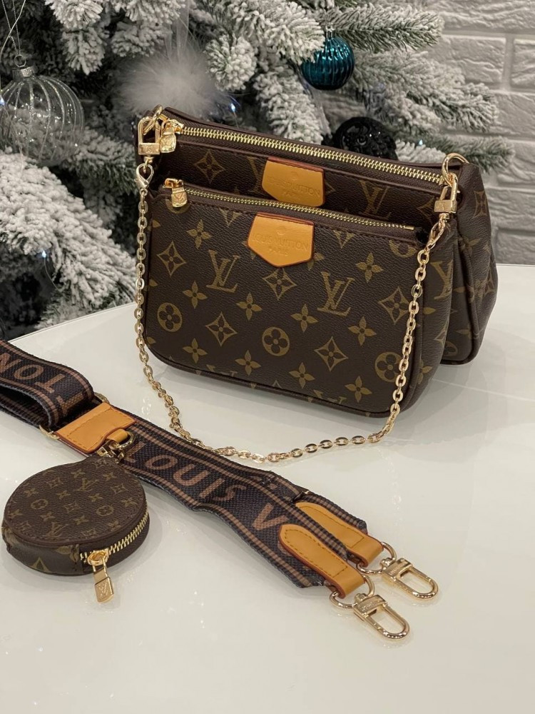 Сумка 3в1 louis vuitton multi pochette brown