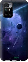 Чехол на Xiaomi Redmi 10 Планеты в синем космосе "171u-2488-18101"