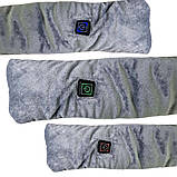 Шарф із підігрівом сірий електричний Зимовий теплий для шиї з живленням від павербанку USB 3 режиму температури, фото 8