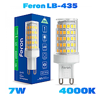 Светодиодная лампа Feron LB-435 7W G9 4000K 650Lm 22*58mm