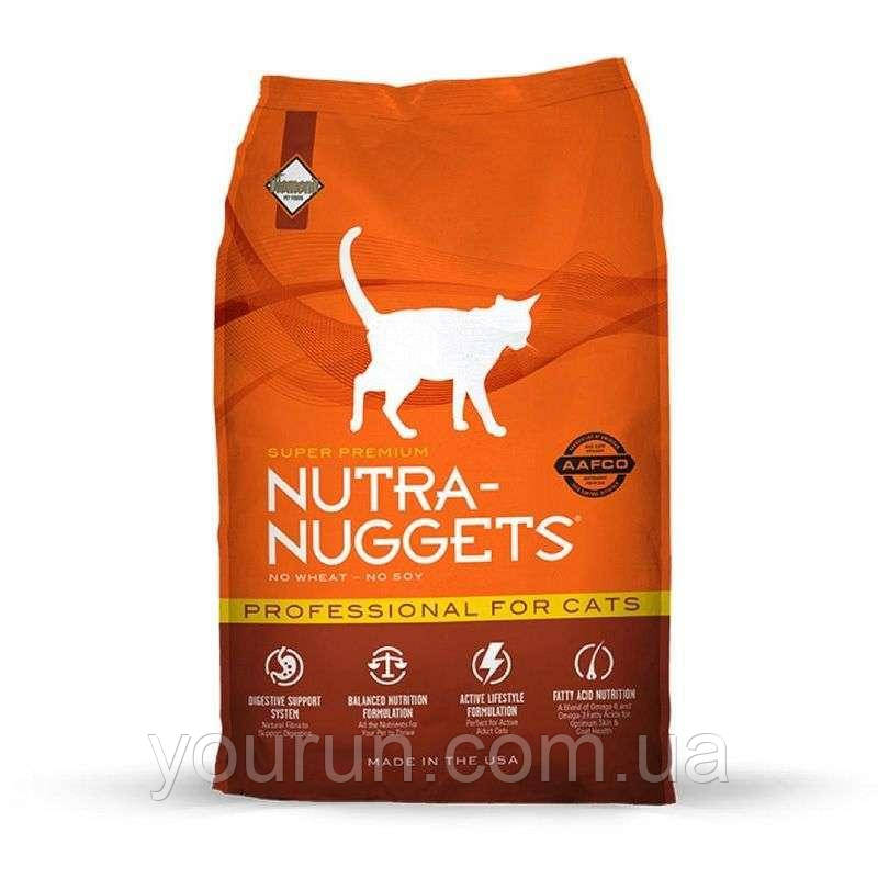 Nutra Nuggets(Нутра Нагетс)Professional-Сухий корм для активних, вагітних і годуючих кішок (курка)3 кг