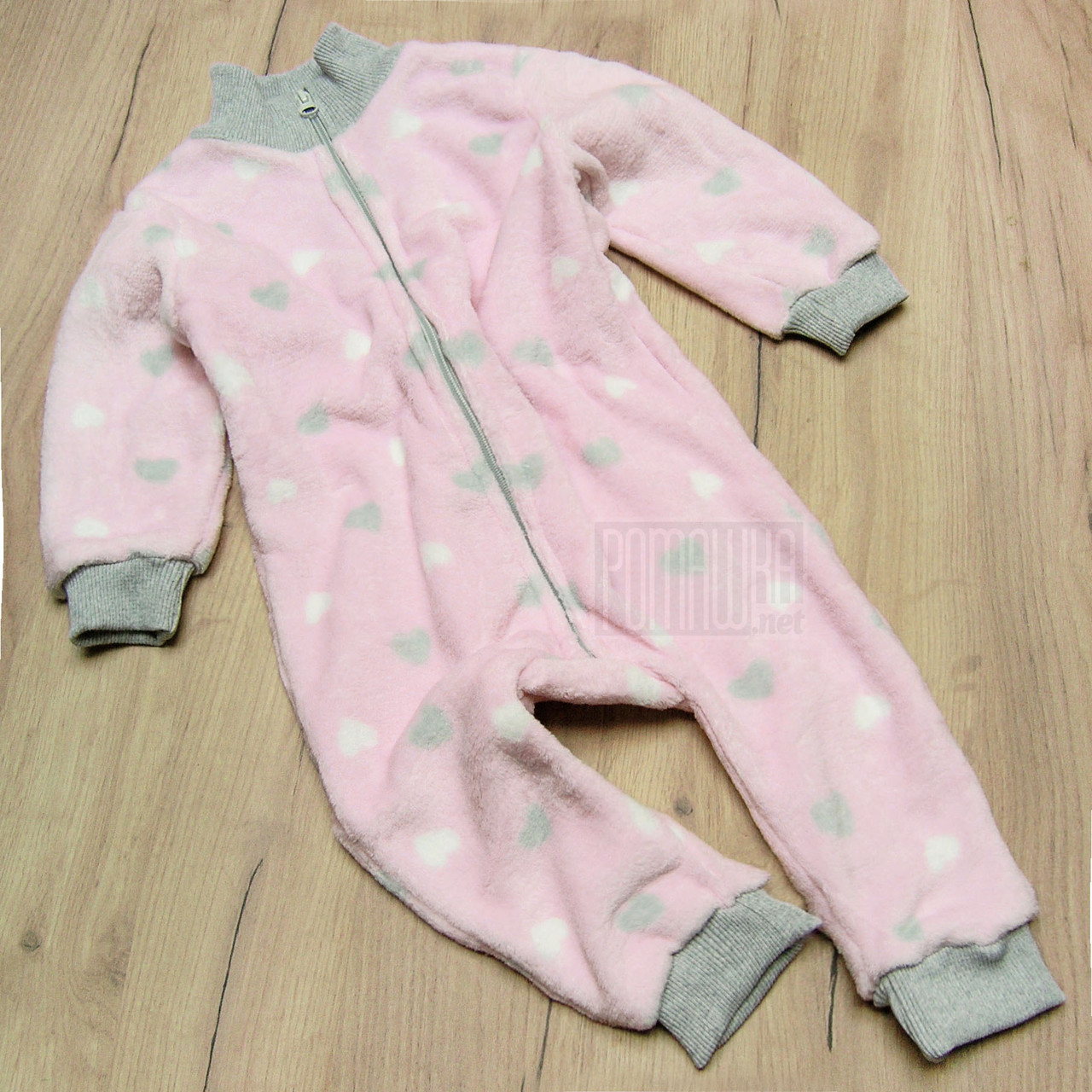 92 (86) 1-1,5 року дитячий махровий спальний чоловічок суцільна піжама сліп комбінезон дівчинці для сну 7027 РЗВБ, фото 1